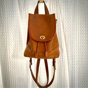 Vintage Coach Saddle Leather Small Backpack